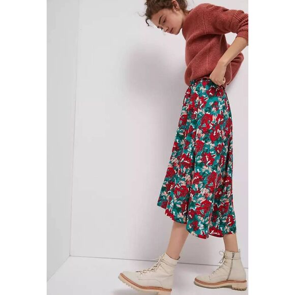 Anthropologie Porridge Miley Ruffled Floral Skirt NWOT Large - Picture 3 of 12